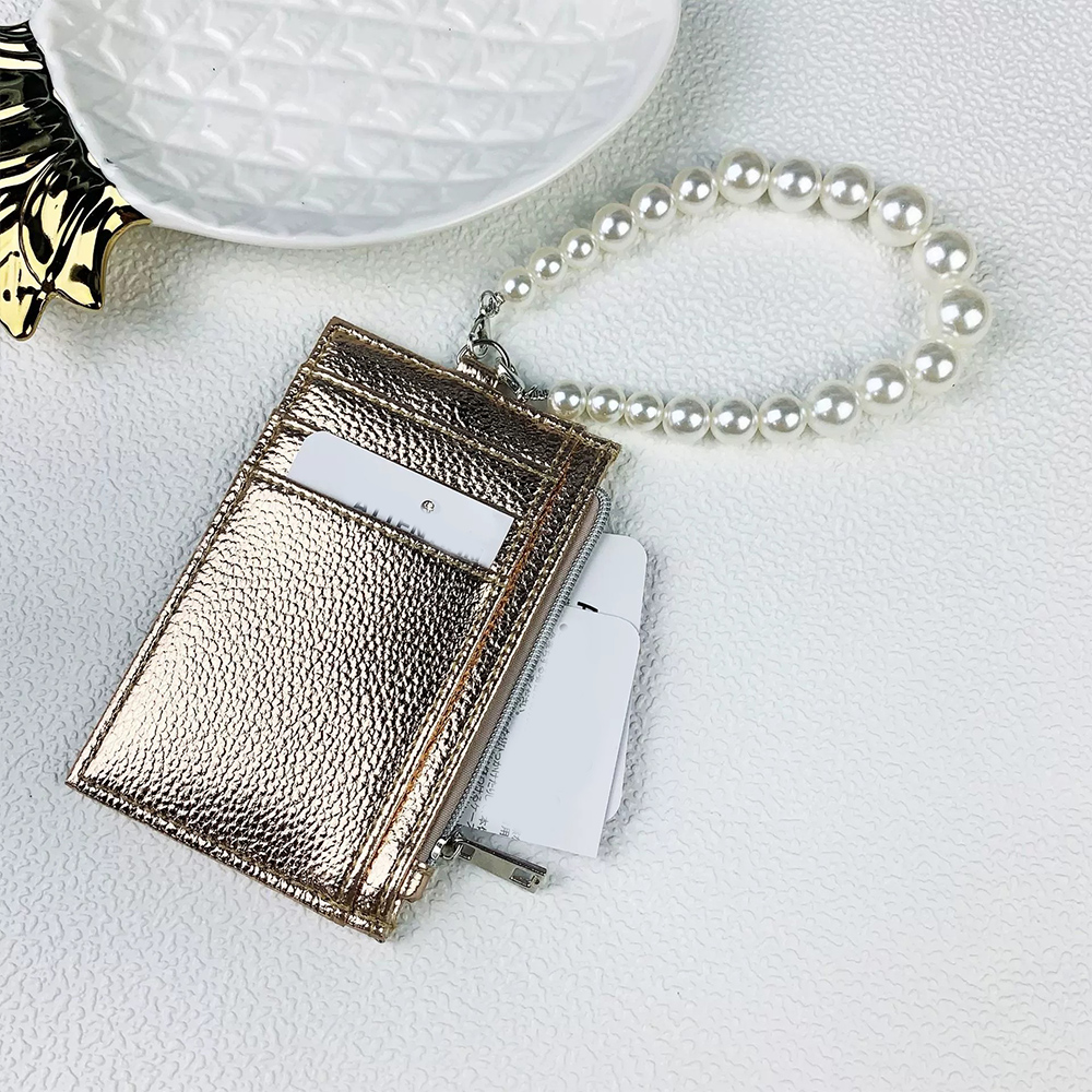 Coin Purse Wallet Pouch Card Clip Card Bag 2-in-1 Large Capacity Multiple Card Slots Multi-layer With Handle