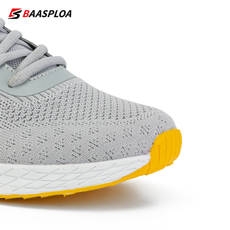 Baasploa Men Running Shoes Fashion Breathable Knit Tennis Sports Shoes Male Outdoor Lightweight Non-Slip Running Shoes