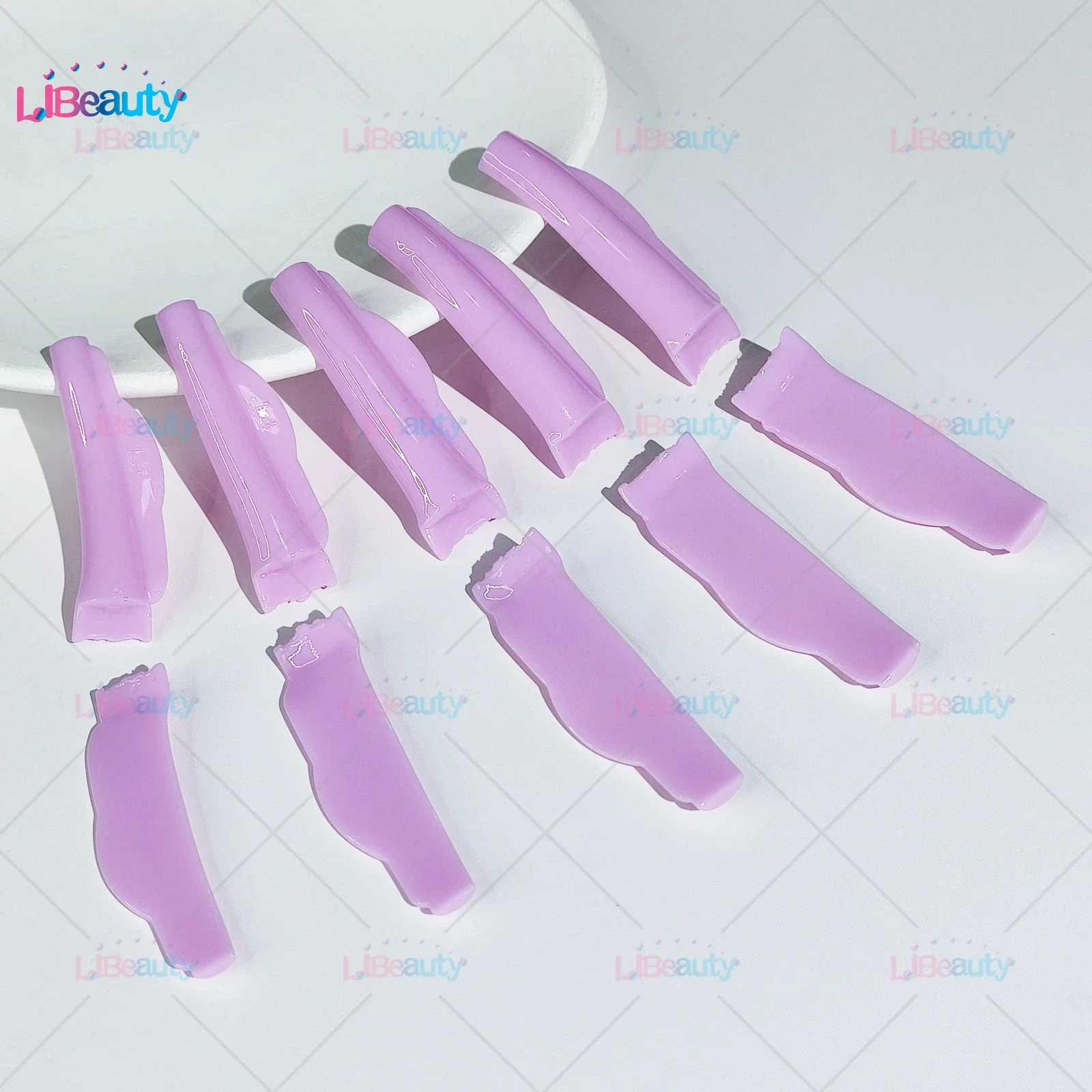 Libeauty C Curl 5 pairs of silicone free eyelash pads adhesive eyelash covers 3D eyelash curler accessories beauty tools 241107