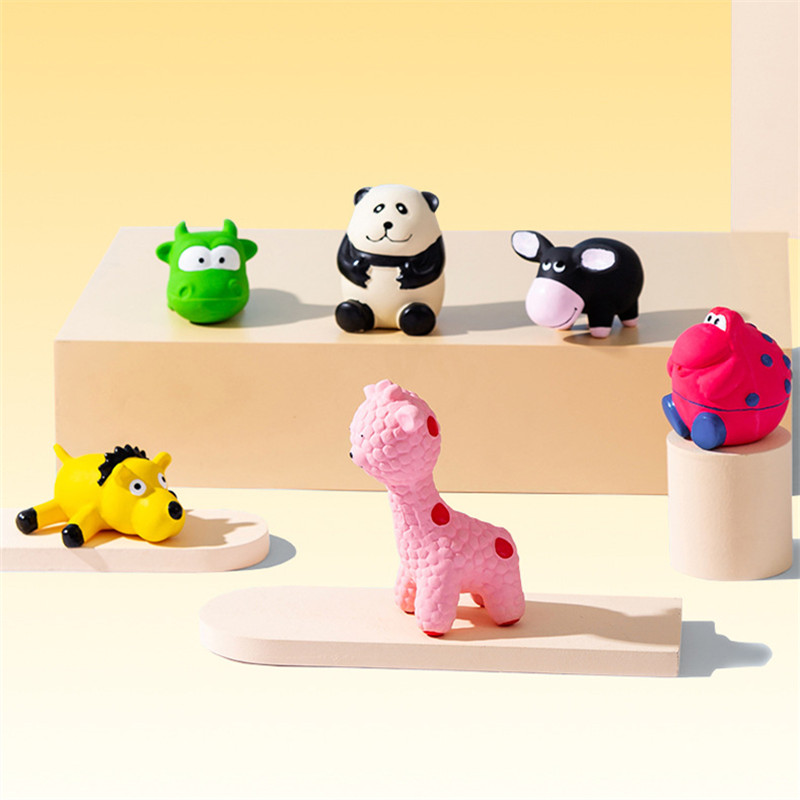 Wholesale Dog Toys Cartoon Latex Dog Squeaky Toys Bite Resistant Clean Teeth Interaction Chew Toy for Dogs