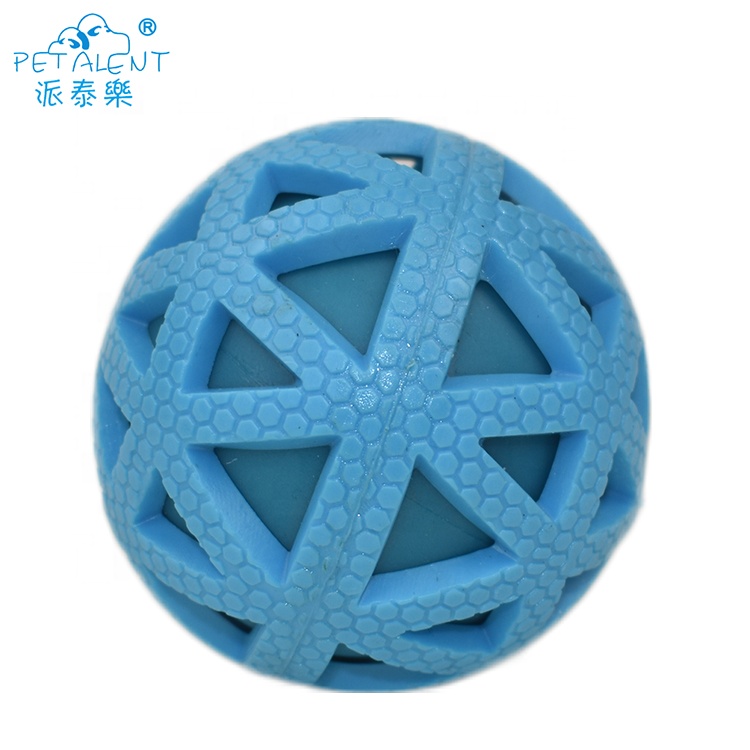 Dog rubber squeaky tooth cleaning ball