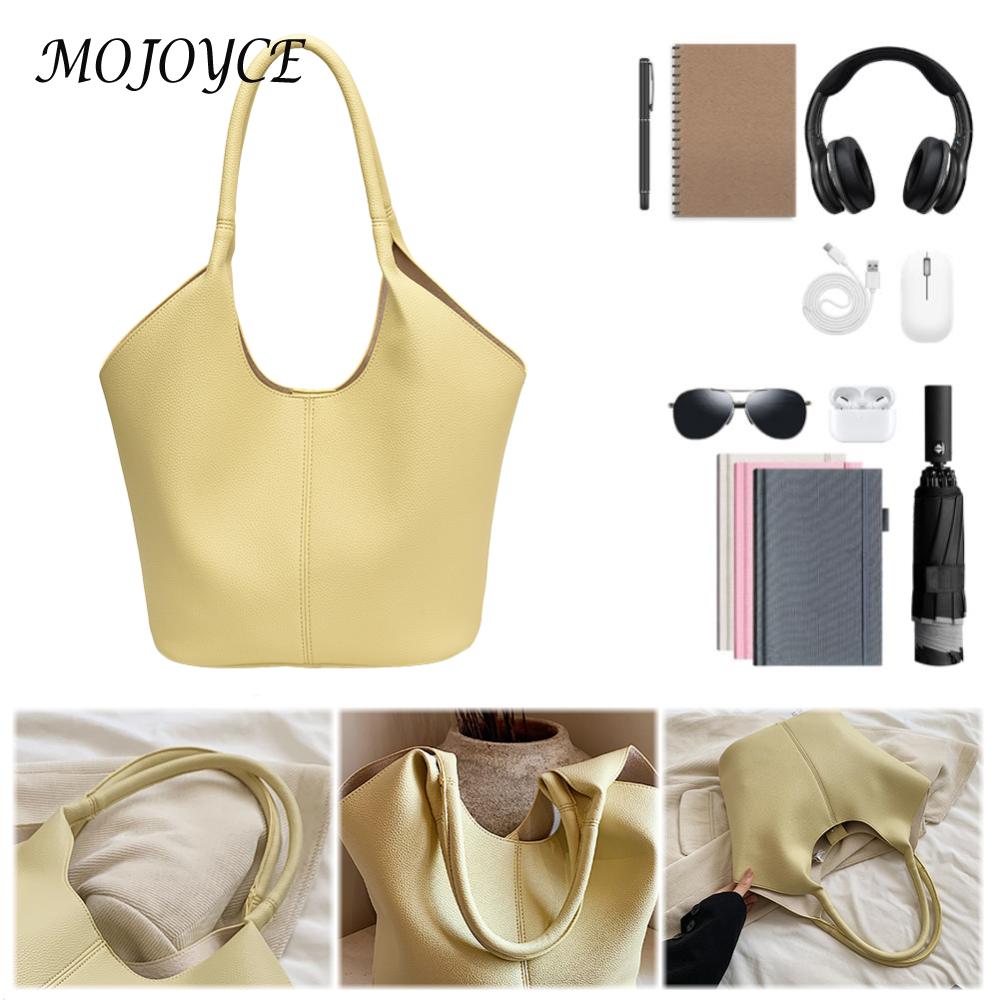 Women PU Tote Bag Vegan Leather Bucket Bag Large Capacity Trendy Commuting Bag Oversized Weekender Handbags Outdoor Travel Bag