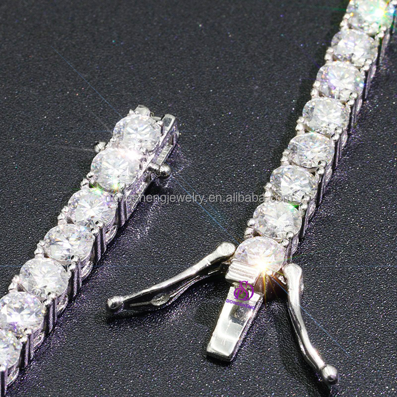 Hip Hop Dia Jewelry 4mm 5mm 6mm Necklace Sier/10k/14k/ Vvs Moissanite Tennis chain
