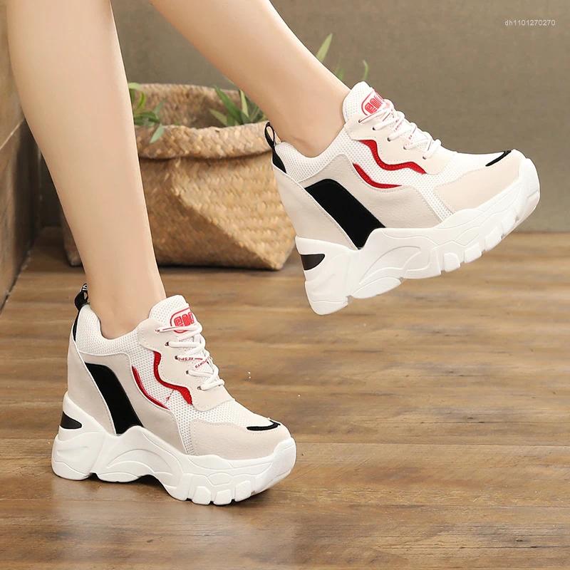 Casual Shoes Womens Sneakers 2024 Fashion Tennis Female Woman-shoes Platform Designer Trainers Wedge Roses Thick Sole Increa