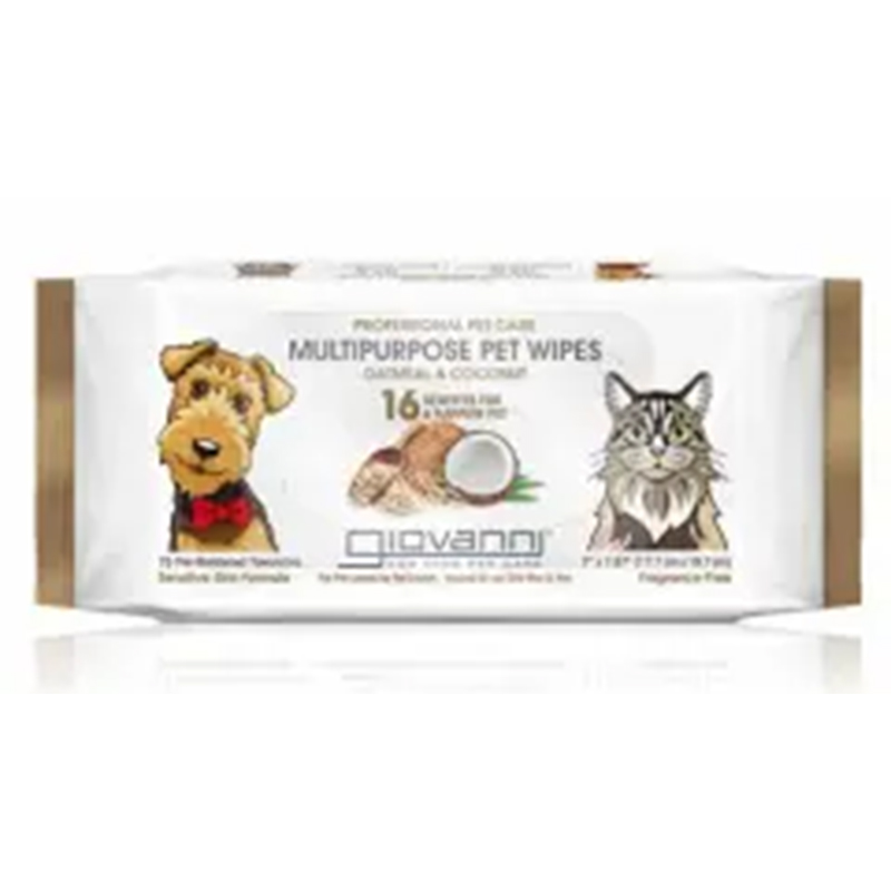Multi-Use Veterinary Grade Pet Wipes with Vitamins E - Gentle Non-Scented Cleanse for Furry Friends' Maintenance