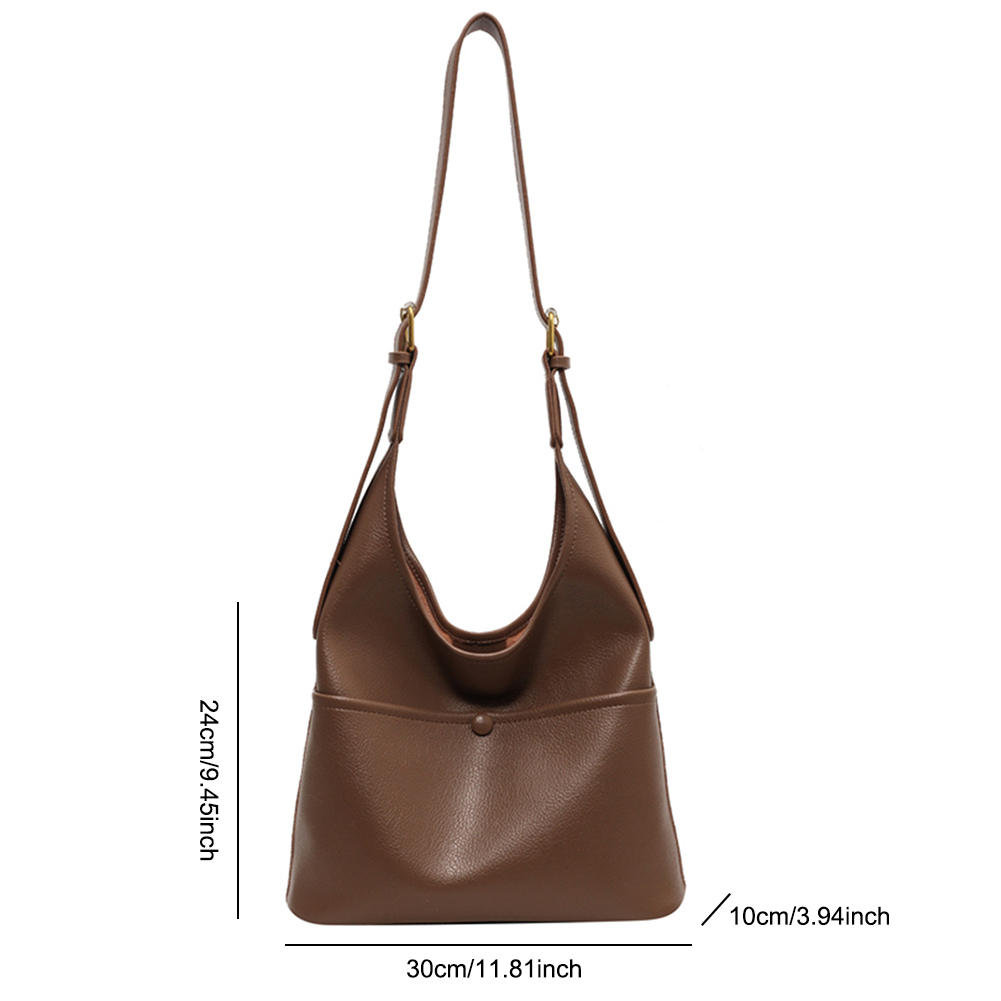Shoulder Bag for Women Slouchy Crossbody Bag PU Leather Adjustable Strap Hobo Bag Magnetic Closure Tote Bag for Work Travel