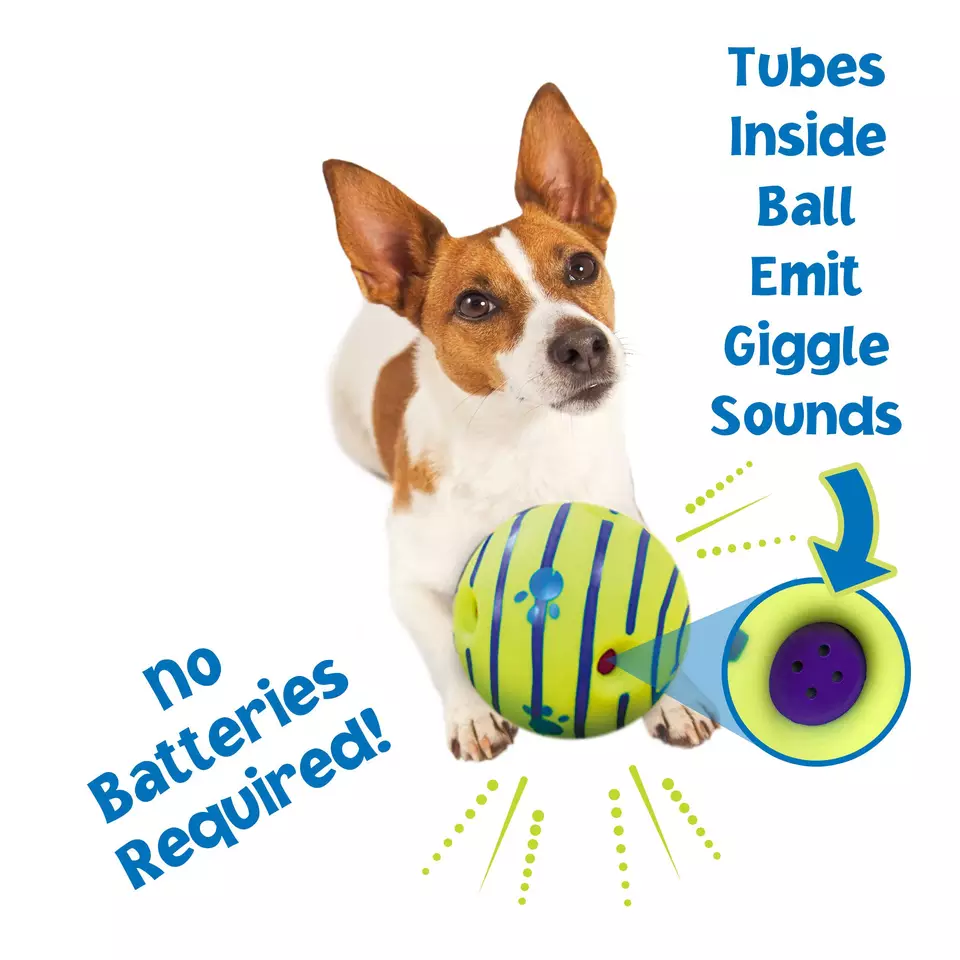 Chew Toy giggling balls interactive dog toys funny laughter while rolling or shaking pet toy ball