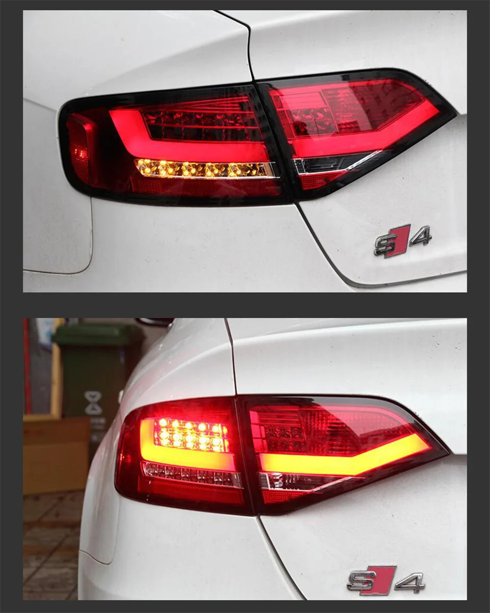 Car Tail Lights for Audi A4 B8 2009-2012 A4L Refit Signal Taillight Rear Lamp Streaming LED Tail Light Assembly