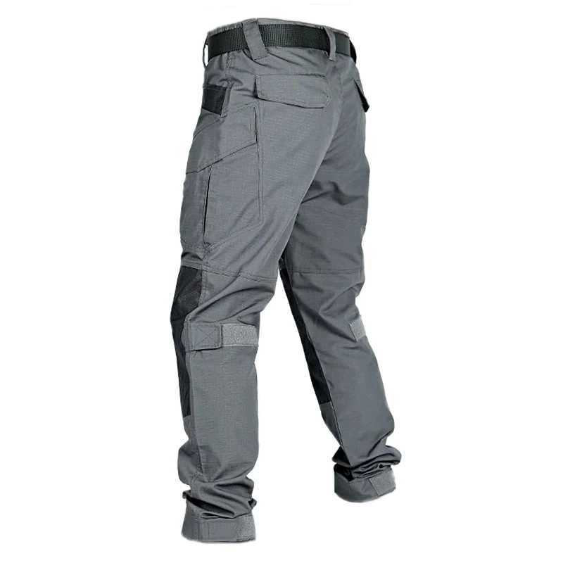 Multi-Pockets Tactical Cargo Pants Mens Casual Multi Pockets Cargo Trousers Waterproof Wear-resisting Trousers Male Outwear LX241107