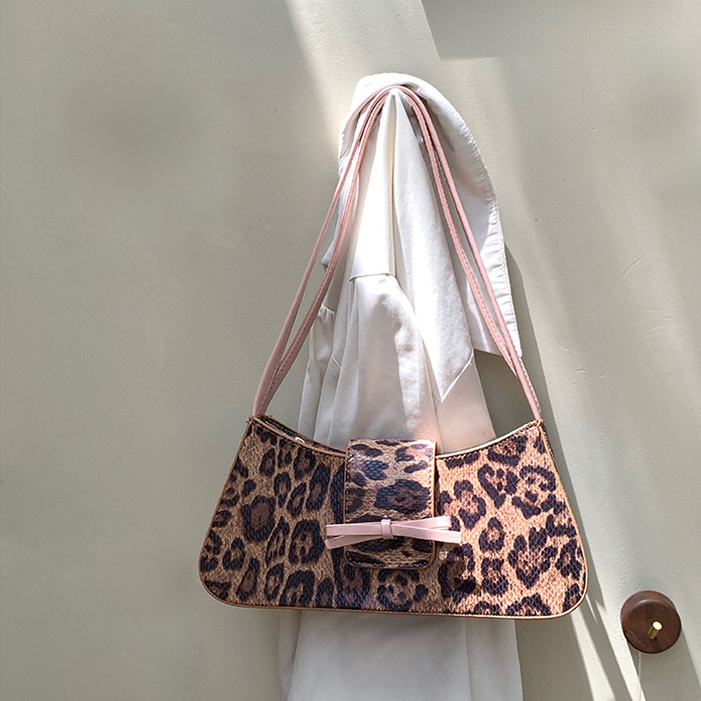 PU Leather Magnetic Closure Square Bag Shoulder Bag for Women Bowknot Underarm Bag Satchel Purse Work Travel Bag