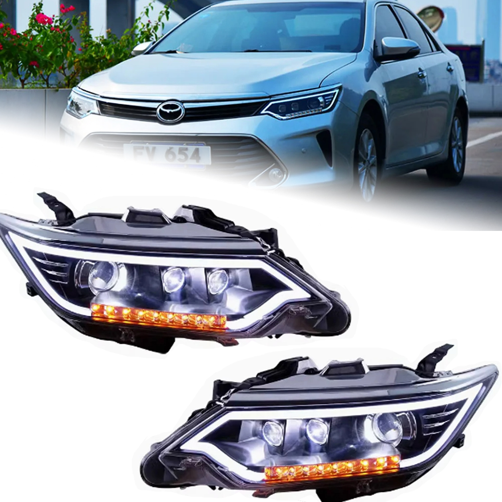 Auto Headlight For Toyota Camry LED Headlight 20 15-20 17 LED Car Lamps Daytime Running Lights Dynamic Turn Signals