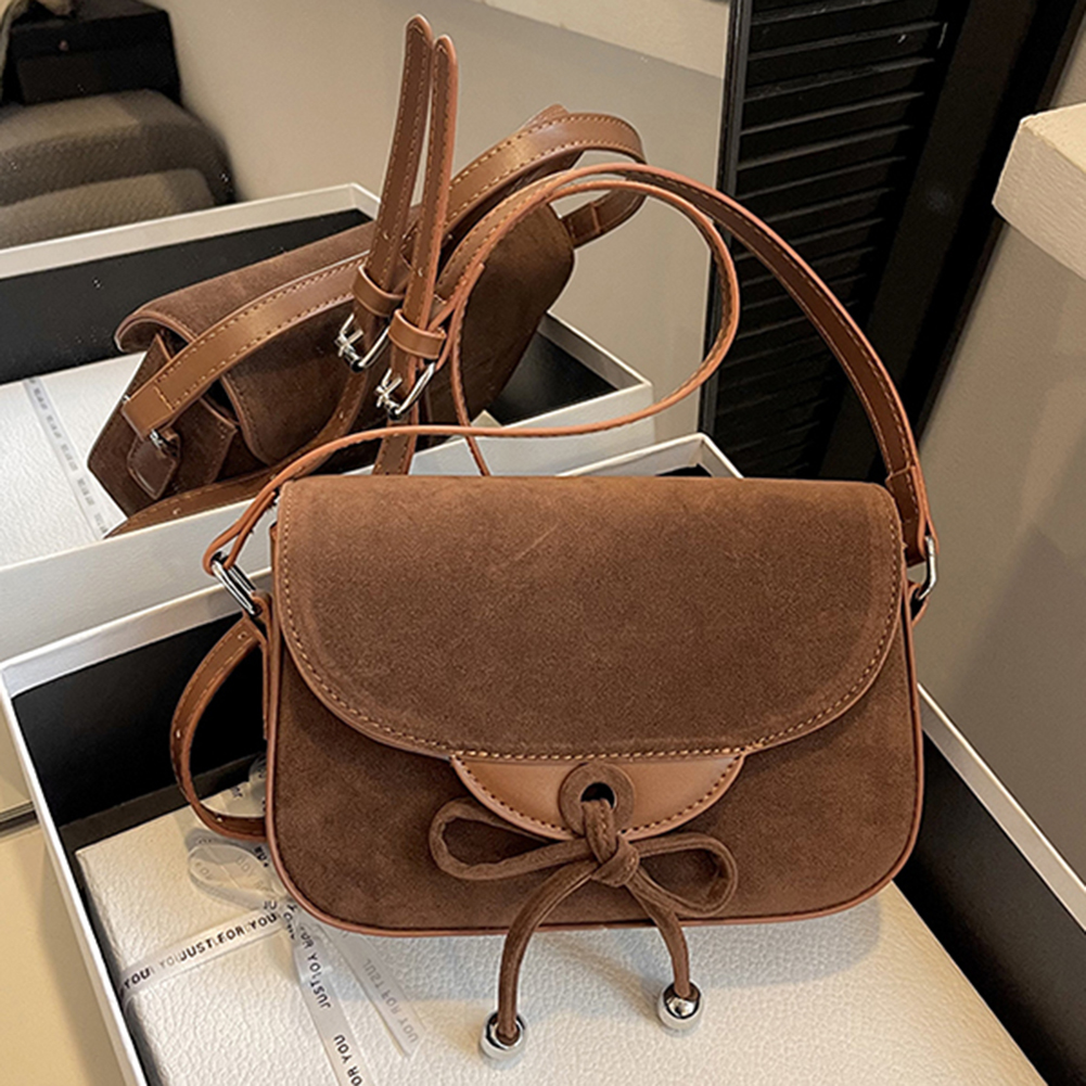Shoulder Bag Women Adjustable Strap Bow Magnetic Closure Cross Body Clutch Purse for Work Travel