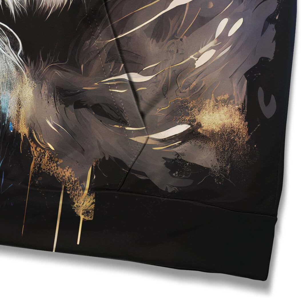 Hoodie for Mens Womens Lion Pattern Hoodie for Men Novelty Animal Print Sweatshirt Hooded Pullover Graphic Fashionable and cool lion pattern