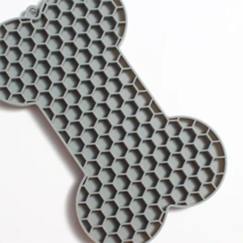 Suction Base Bone Design Pet Licker Pad - Enhanced Slow Eating Solution for Dogs and Cats
