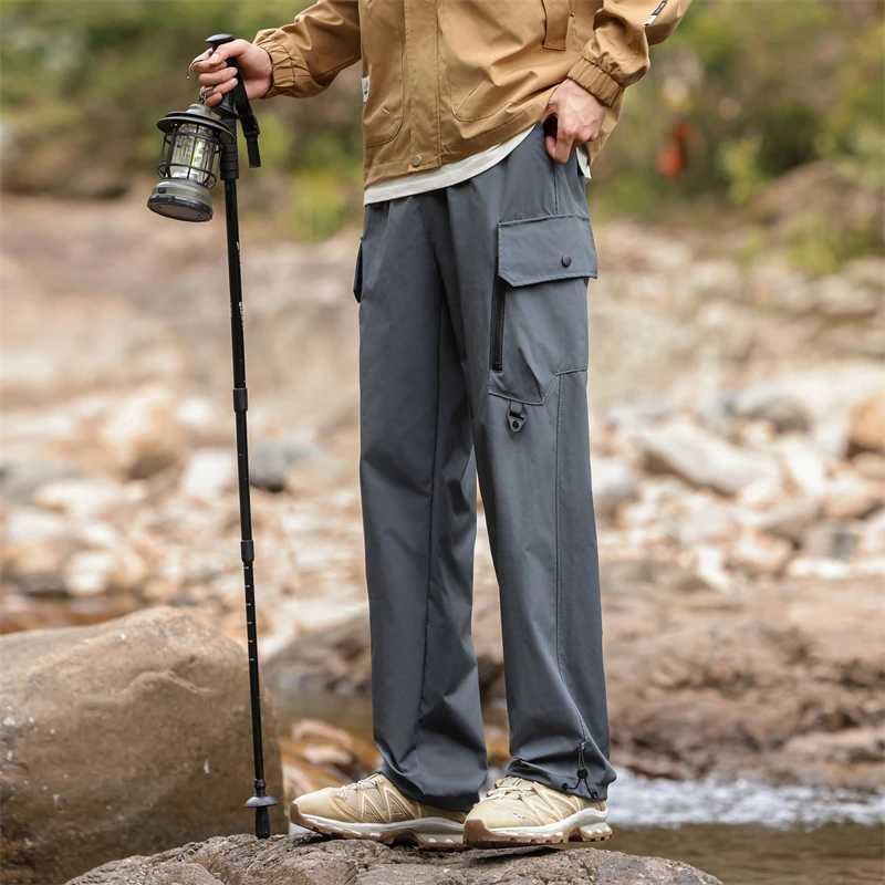 Fashion Brand Solid Color Trousers Outdoor Army Casual Joggers Trousers Male Spring Autumn Mens Cotton Cargo Pants Men LX241107