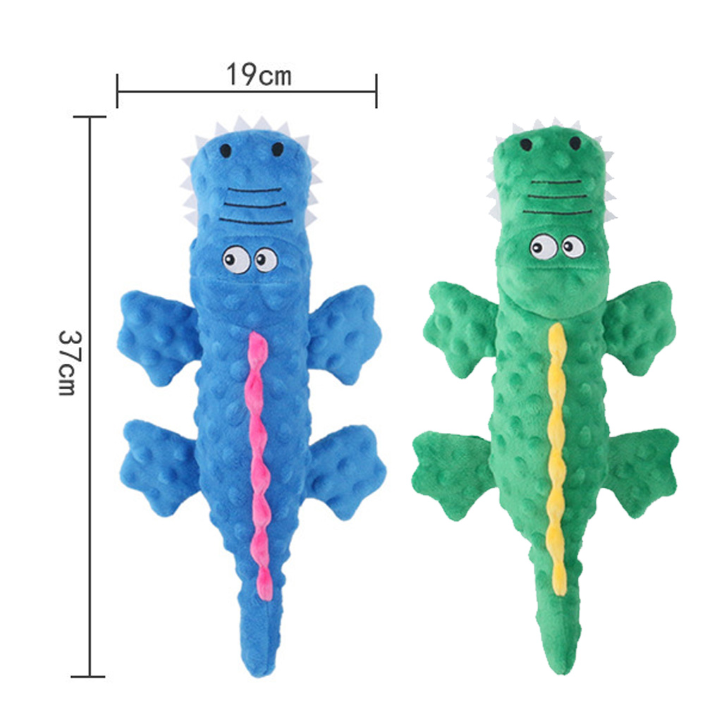 2023 Wholesale New Design Stuffed Crocodile Squeaky Chewing Dog Toys for Playing teeth bite resistant cute cartoon dog toys