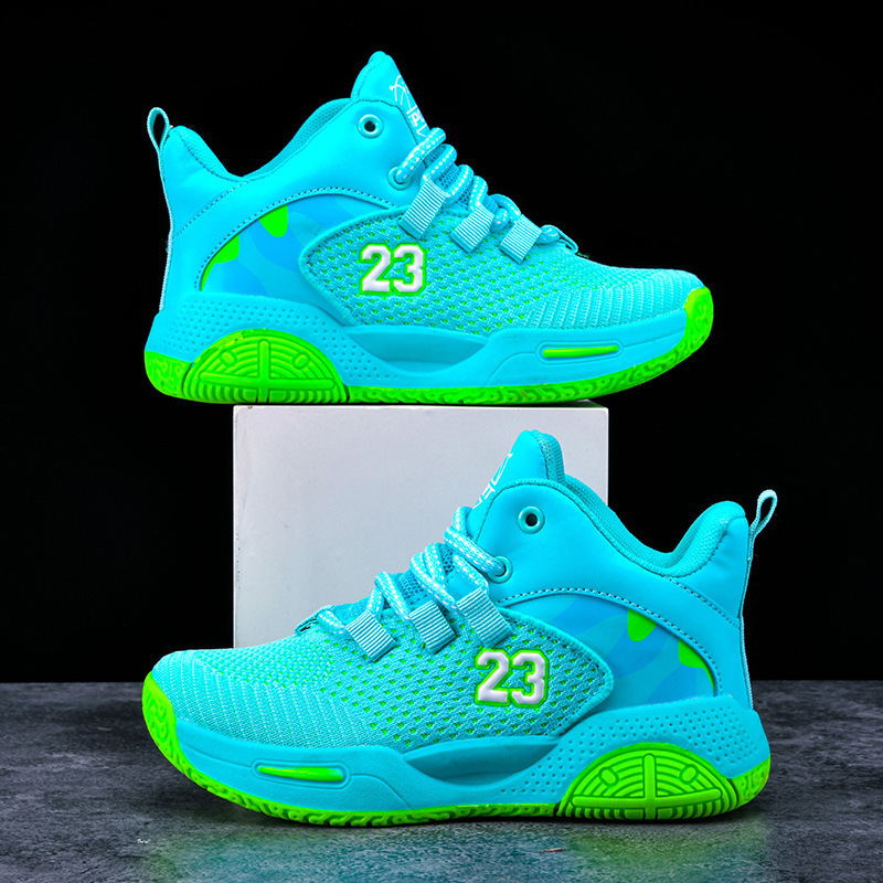 Children Boys Brand Leather Basketball Shoes Kids Sneakers Thick Sole Non-slip Sports Shoes Child Boy Basket Trainer Shoes Girls 220513