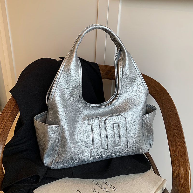 Luxury Designer Shoulder Bag Soft PU Leather Fashion Handbag Large Capacity Underarm Bag for Women Work Shopping Travel