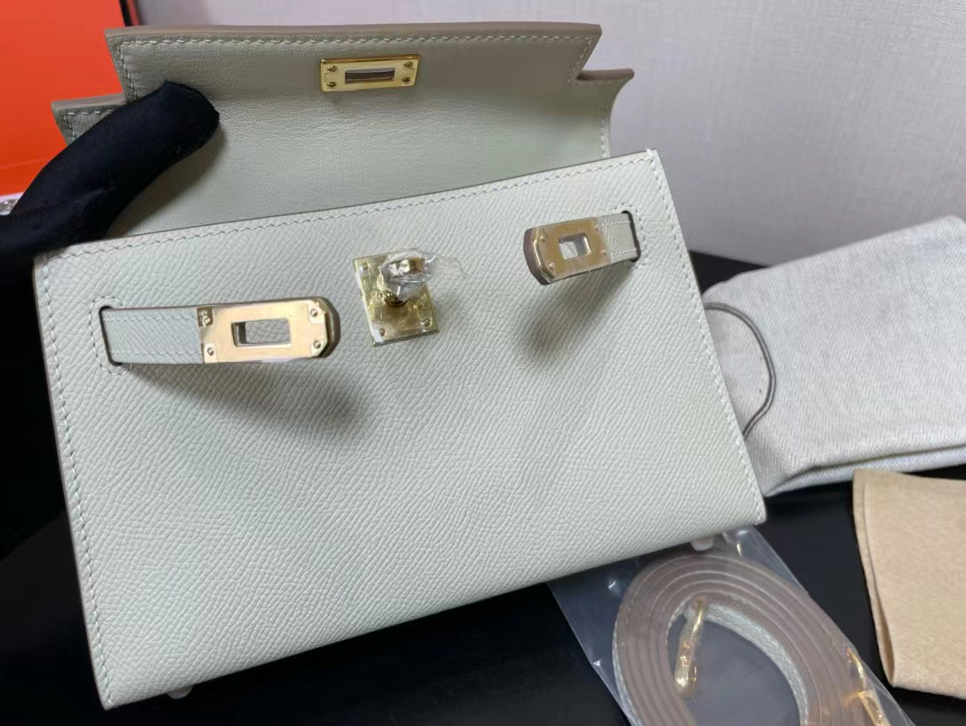 10A quality women purse Designer bag 19CM mini clutch Tote Gold Silver metal Handmade calfskin Luxury Handbag classic fashion Epsom leather Crossbody 