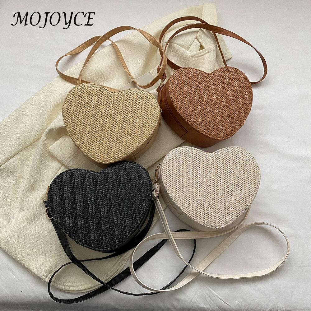Women Fashion Hobo Bag Large Capacity Straw Messenger Bag Casual Zipper Lightweight PU Solid Color Ins for Travel Vacation Daily