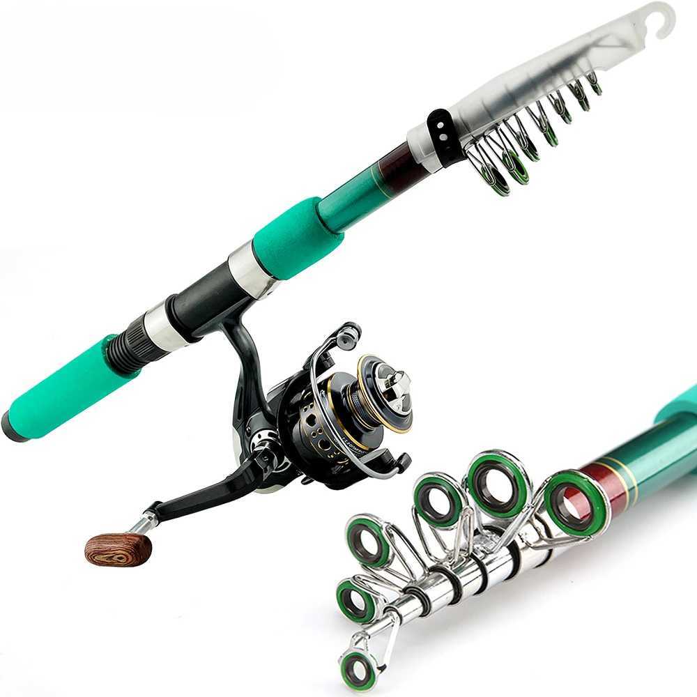 1.8 2.1 2.4 2.7 3.0 3.6m Caen Tescopic fishing rod combination rotating rod with reel hard sea vessel feeder surfing rod W241108