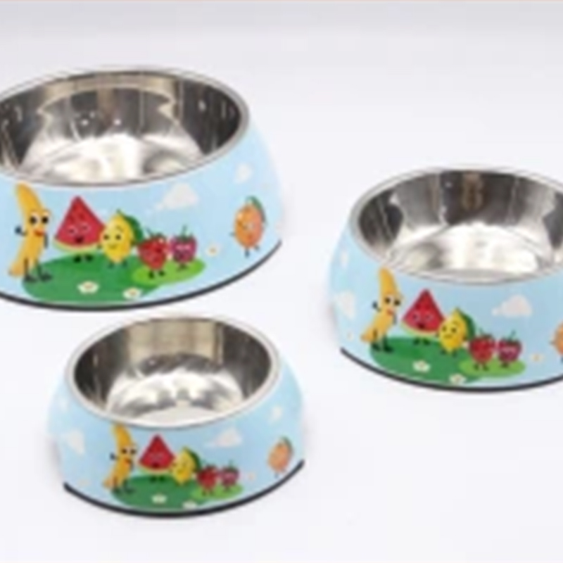 Stylish Antiskid Cartoon Stainless Steel Pet Food Dishes for Small to Large Dogs