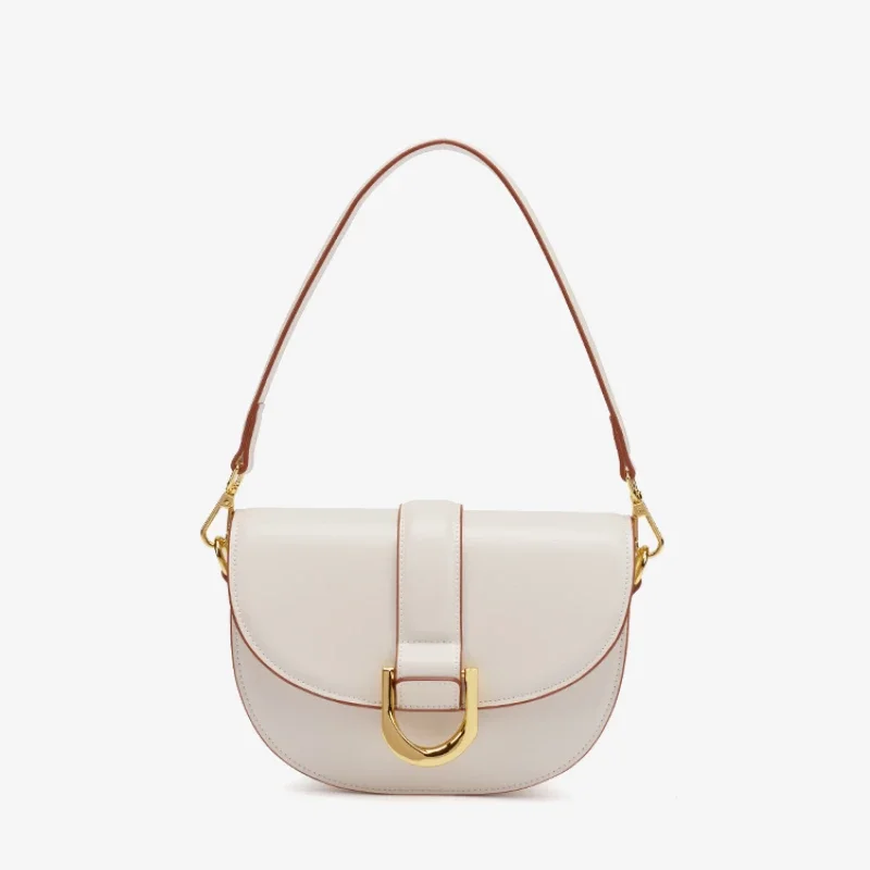 2024 Luxury Bags For Women High Quality Microfiber Synthetic Leather Saddle Bag Trend Fashion Elegant Exquisite Crossbody Bag