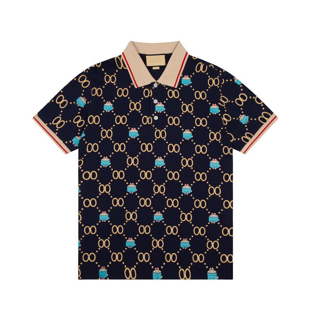 5A 2024ss Designer Polo Shirts Men Luxury Polos Casual Mens T Shirt Snake Bee Letter Print Embroidery Fashion High Street Man Tee