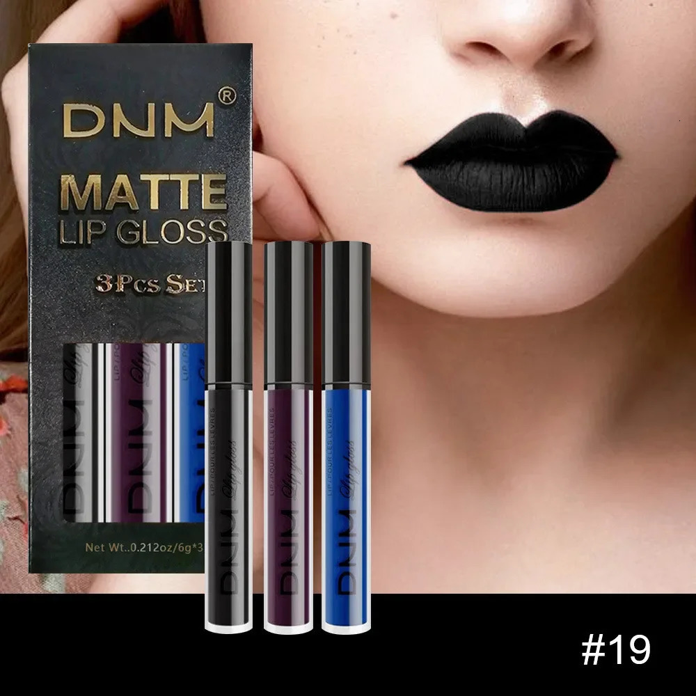 3 Colors/Set Matte Velvet lipstick Glossy Stick Free Cup Waterproof Lasting Liquid lipstick Cosmetics Keep 24 Hour Fashion Makeup 241107