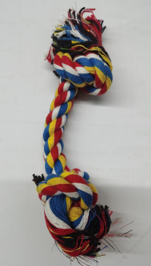 Durable Pet Dog Puppy Double Knot Chew Toy Interactive Rope Knot Toys Clean Teeth Braided Bone Rope Pet Molar Toy Pet Supplies