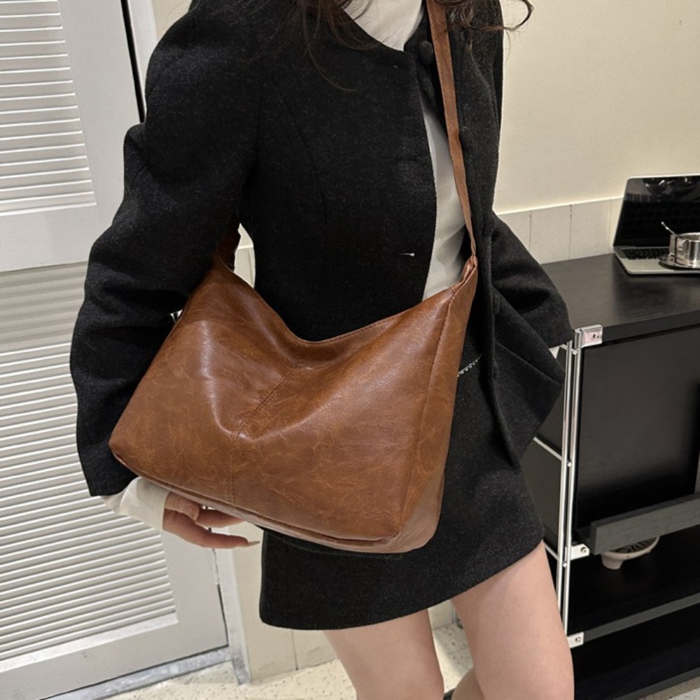 Fashion Large Capacity Bucket Bagpack Multifunctional Commute Crossbody Sling Bag Creative Durable Zipper Handbag Girls