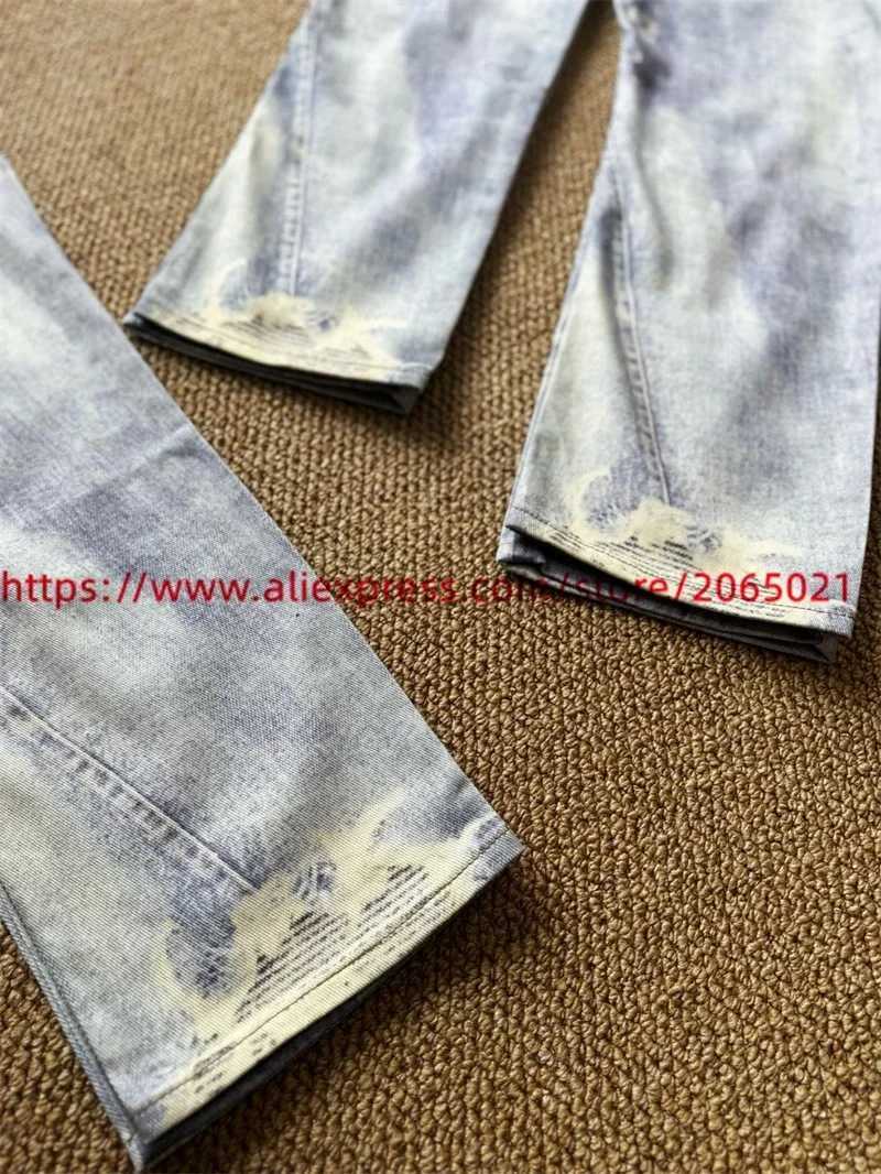 Men's Pants Our Legacy Straight Leg Jeans Pants For Men Women Digital Printing Washed Joggers Trousers J240402