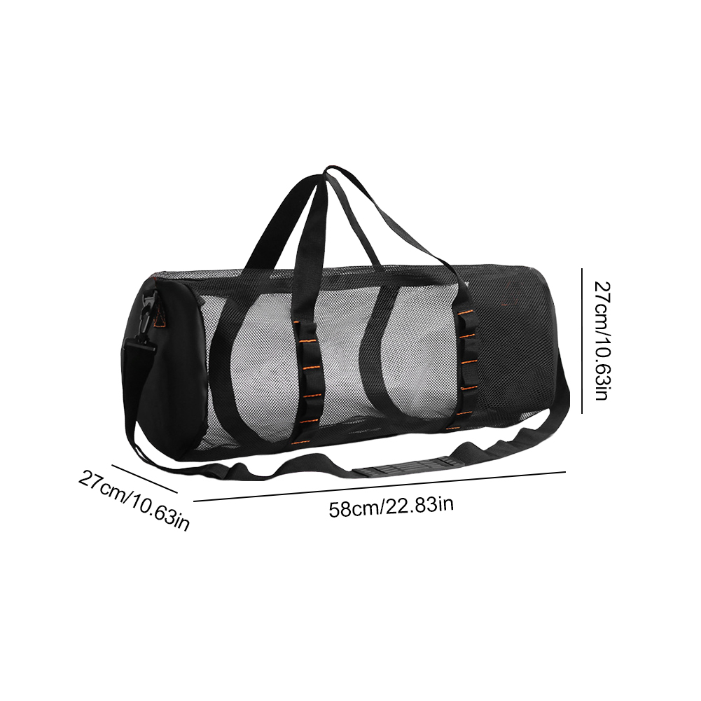 Diving Mesh Bag Nylon Beach Swimming Organizing Pouches Diving Fin Bag Zipper for Scuba Swimming Surfing Snorkeling Equipment