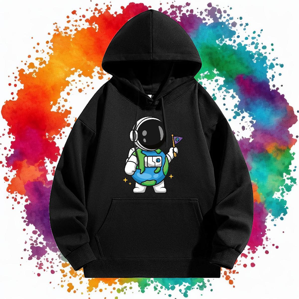Fashion New Unisex Sweatshirts Long Sleeve Drawstring Warm Men's Hooded Sweatshirt Custom Print Plus Size Clothes Daily Wear Cotton 350g