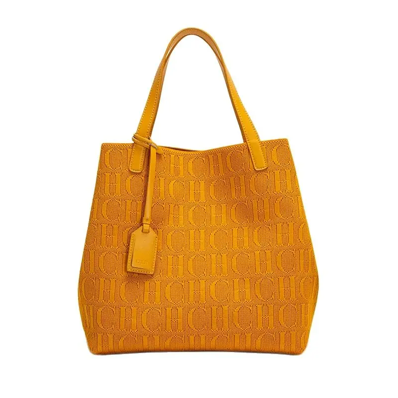 Ladies Shoulder Bag Fashion Classic New Pure Color Outer Pocket Ladies Handbag High Quality Craft Large Capacity Handbag