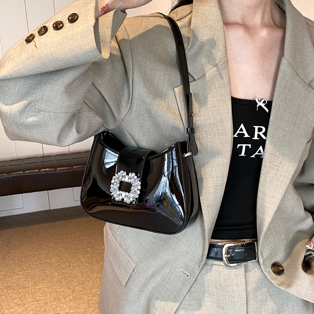 Underarm Bag for Women PU Solid Color Crossbody Bag Adjustable Shoulder Strap Hobo Bag Magnetic Closure for Work Travel Vacation