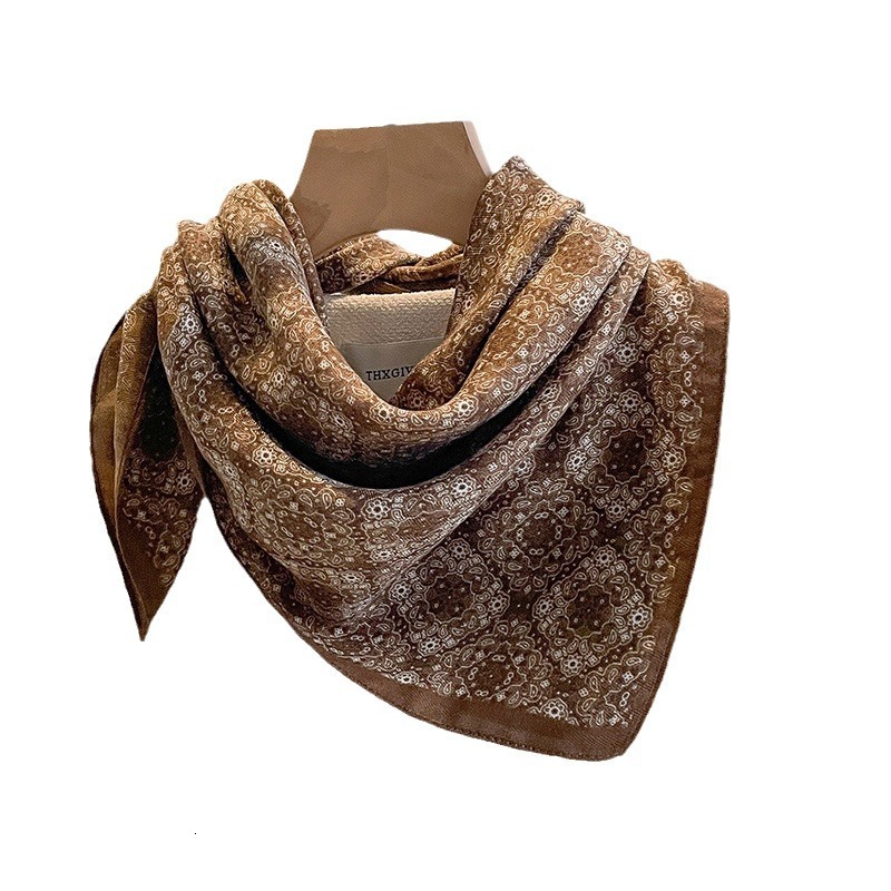 High quality fashion design,cotton linen square silk versatile small scarf for women in spring and autumn, headscarf, scarf, decorative temperament he