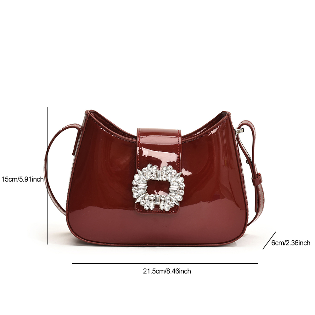 Underarm Bag for Women PU Solid Color Crossbody Bag Adjustable Shoulder Strap Hobo Bag Magnetic Closure for Work Travel Vacation