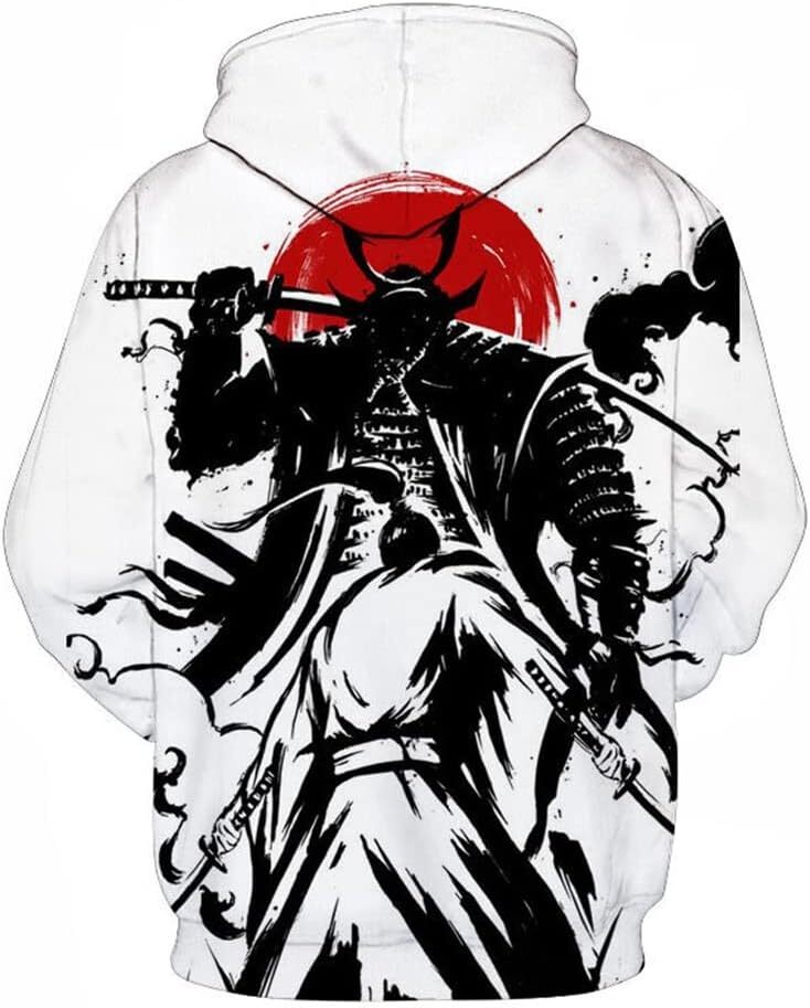 Hoodie for Mens Womens Mens Japanese Samurai Hooded Pullover 3D Printing Hoodie Sweatshirt Graphic Hoodies sweatshirt Fashion patterns