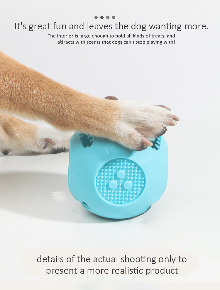 High Quality Toy Ball Food Grade Rubber Cleaning Teeth Nibbling Ball Dog Toy