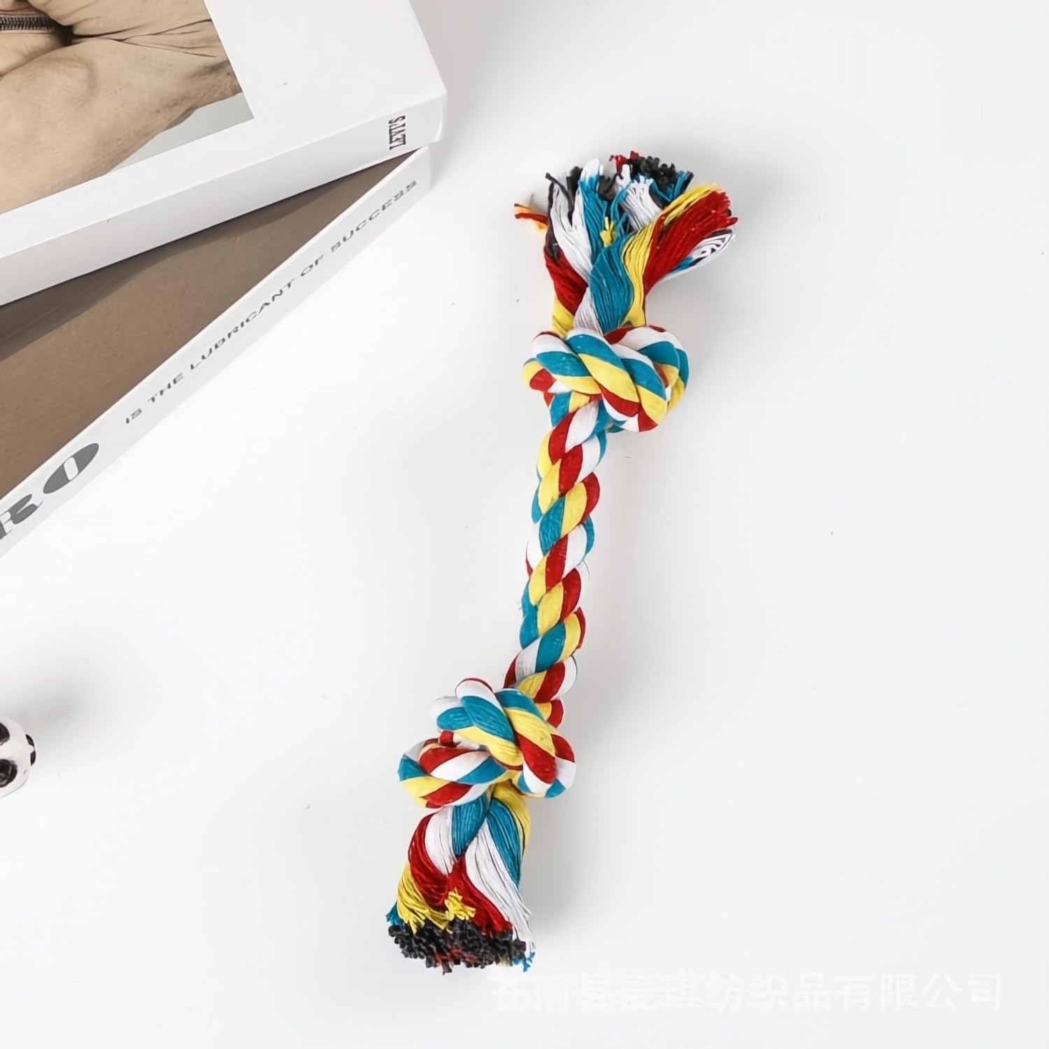 Durable Pet Dog Puppy Double Knot Chew Toy Interactive Rope Knot Toys Clean Teeth Braided Bone Rope Pet Molar Toy Pet Supplies