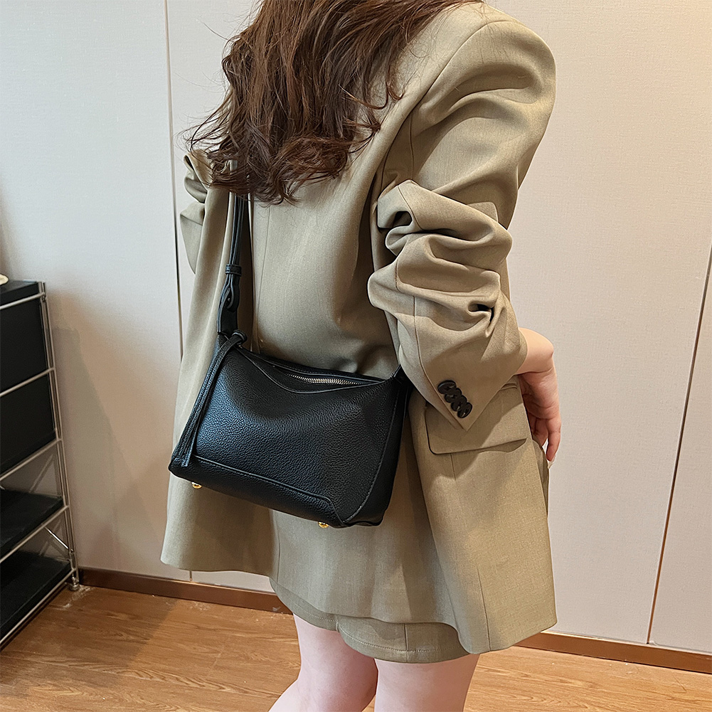 Women Shoulder Bag Adjustable Strap PU Leather Crossbody Bag Zipper Handbag Clutch Purse for Work Travel Shopping