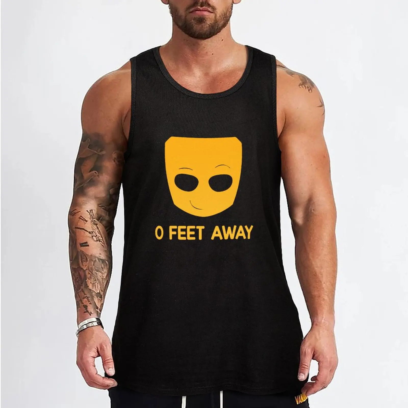 Grindr O feet away Tank Top anime tshirts vests for men gym clothing 240408