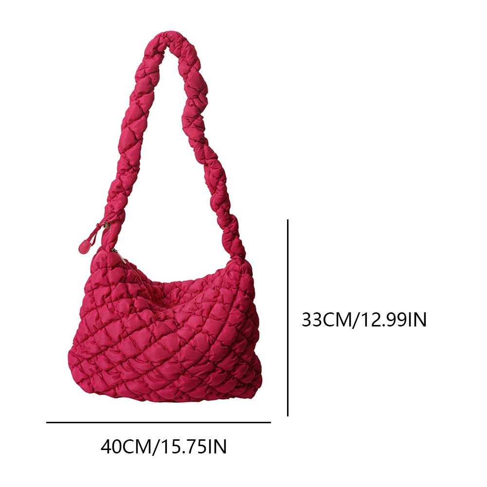 Quilted Tote Bag Puffer Shoulder Bag Large Padding Hobo Bag Lightweight Carryall Crossbody Bag for Women