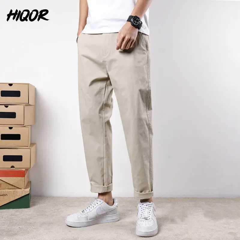 HIQOR Spring Summer Men Pants Loose Comfortable Casual All-match Elastic Pant Man Cotton Trousers Fashion Streetwear Korean Pant LX241107