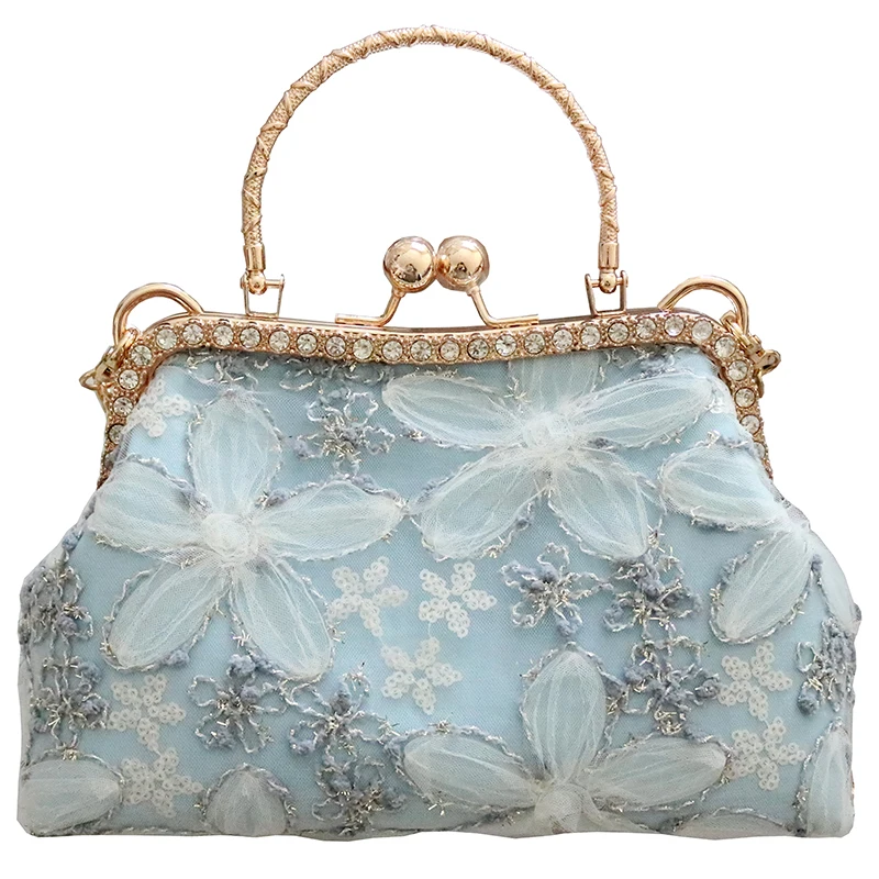 Lace flower portable autumn new shoulder messenger chain with cheongsam Hanfu new Chinese style bag women
