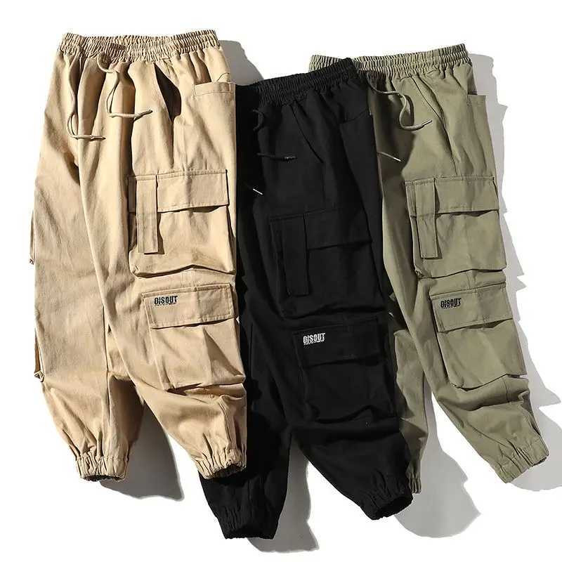 Streetwear Black Mens Harem Joggers Pants Men Cargo Pants 2022 Hip Hop Casual Pockets Sweatpants Male Oversized Fashion Trouser LX241107