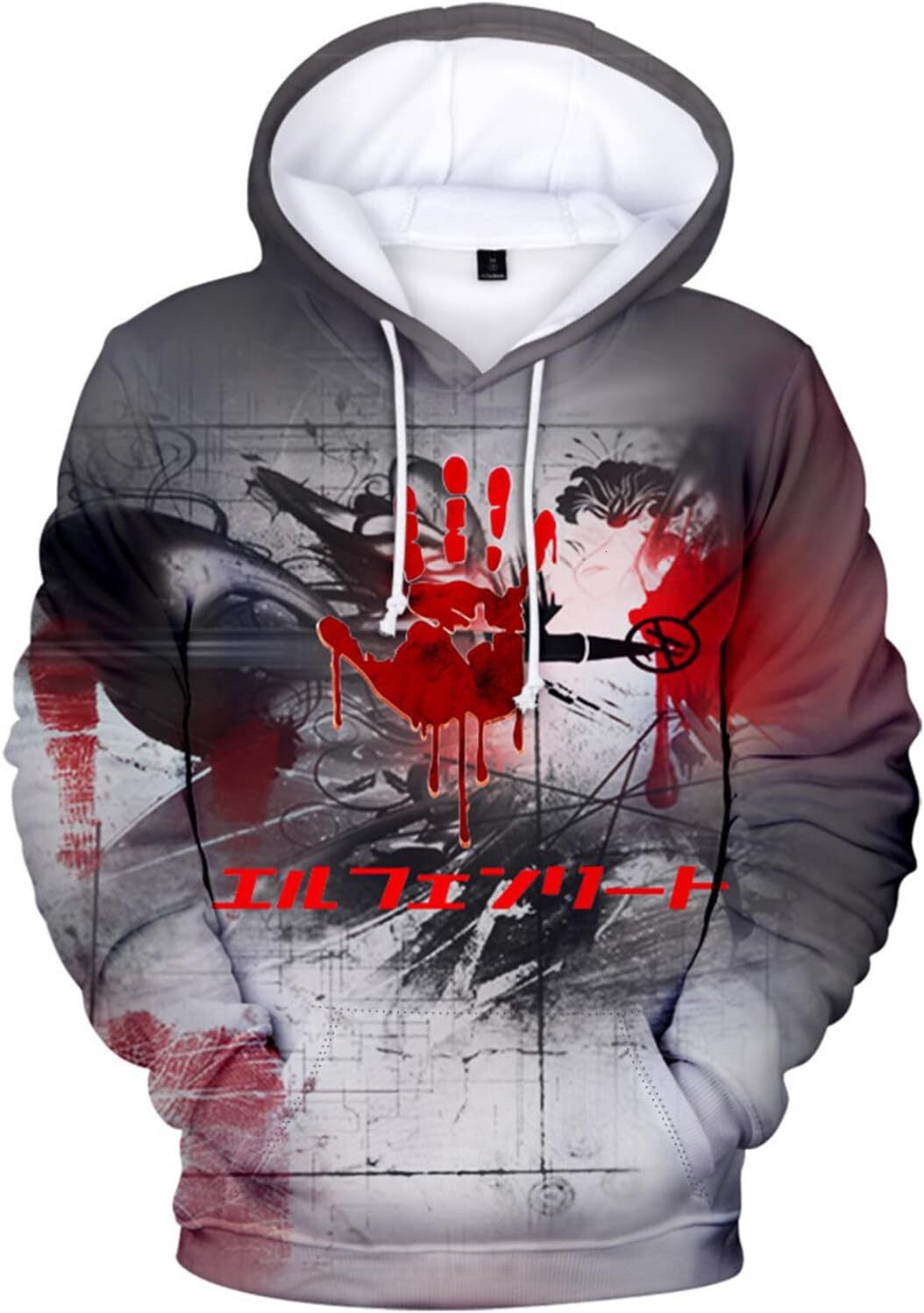Hoodie for Mens Womens Anime Elfen Lied Hoodie Sweatshirt Jacket Sweater 3D Printing Costume Pullover Fleece Graphic Trendy patterns