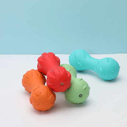 Hot Sale Pet Dog Vocal Toy Ball Corgi Training Dog Grinding Teeth Bite Resistant TPR Toy Supplies Vocal Barbell Toy
