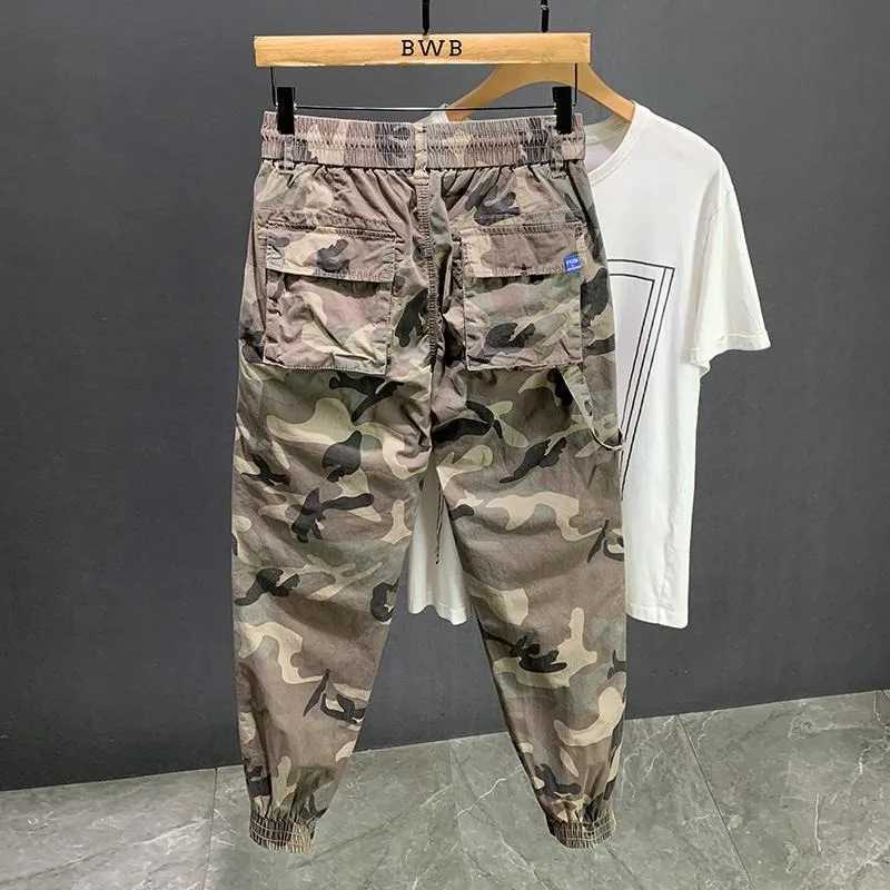 Cargo Pants Mens Summer Cotton Trousers Men Sweatpants Stretch Camouflage Casual Pants Streetwear Male Thin Motion Encil Pant LX241107